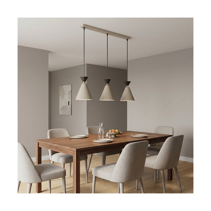 Lampa wisząca KLEVER 3 MOKKA BLACK - Emibig