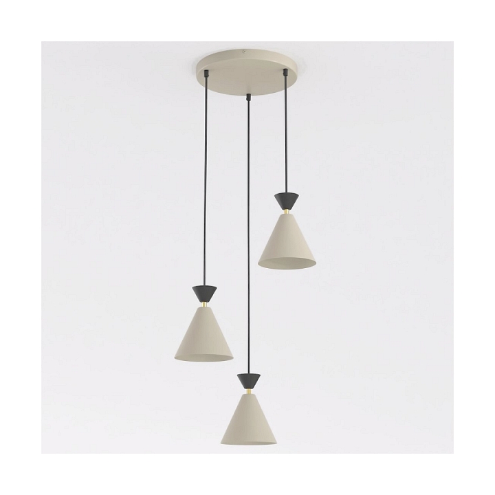 Lampa wisząca KLEVER 3PREM MOKKA BLACK - Emibig