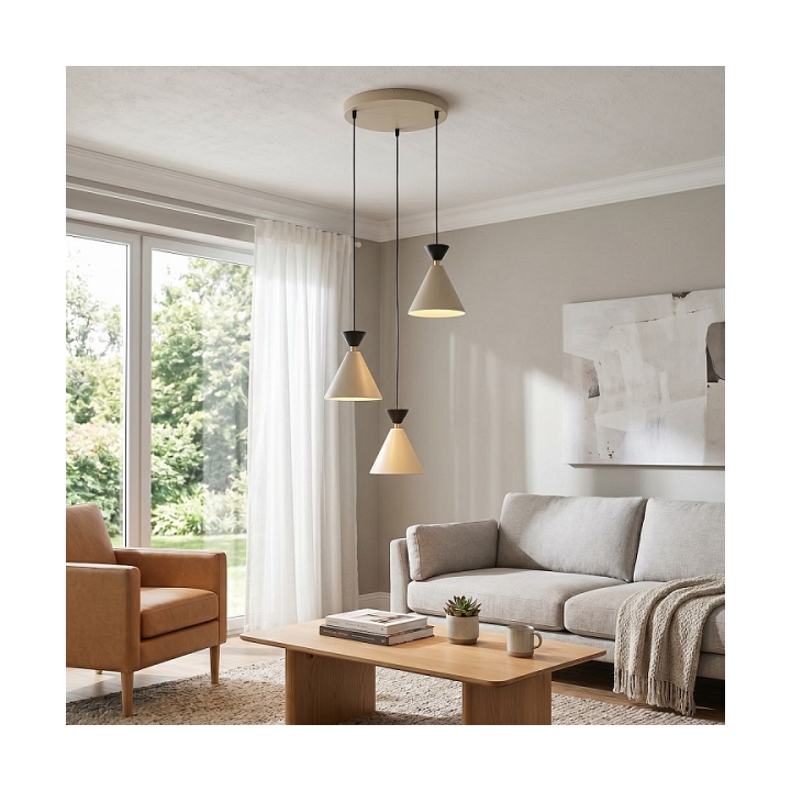 Lampa wisząca KLEVER 3PREM MOKKA BLACK - Emibig