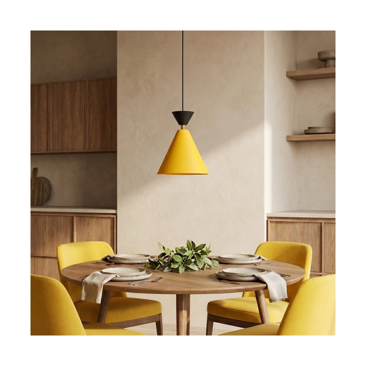 Lampa wisząca KLEVER 1 ORANGE BLACK - Emibig