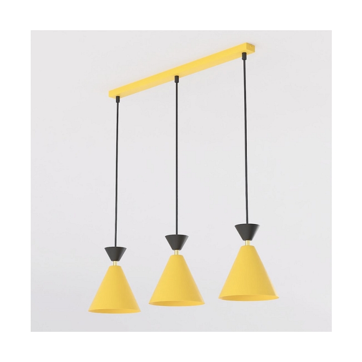 Lampa wisząca KLEVER 3 ORANGE BLACK - Emibig