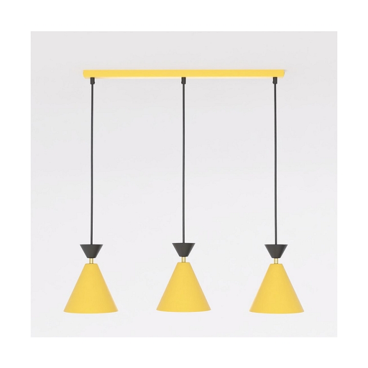 Lampa wisząca KLEVER 3 ORANGE BLACK - Emibig