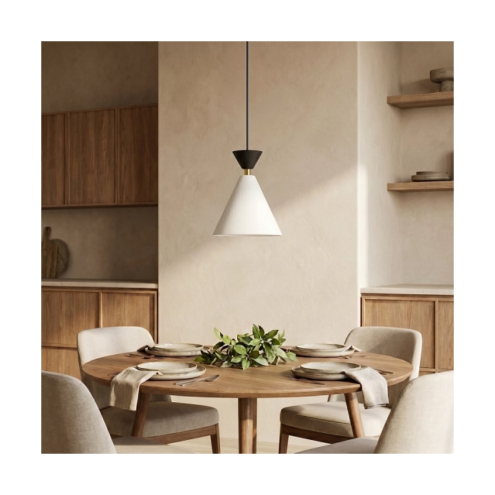 Lampa wisząca KLEVER 1 WHITE BLACK - Emibig