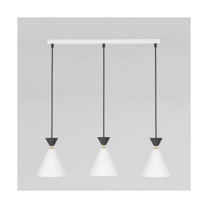 Lampa wisząca KLEVER 3 WHITE BLACK - Emibig