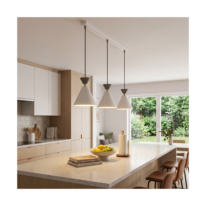 Lampa wisząca KLEVER 3 WHITE BLACK - Emibig