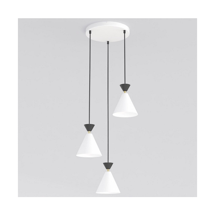 Lampa wisząca KLEVER 3PREM WHITE BLACK - Emibig