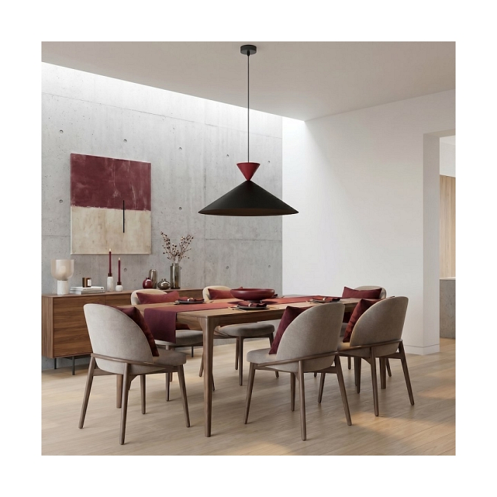 Lampa wisząca RALF 1L BL BURGUNDY - Emibig