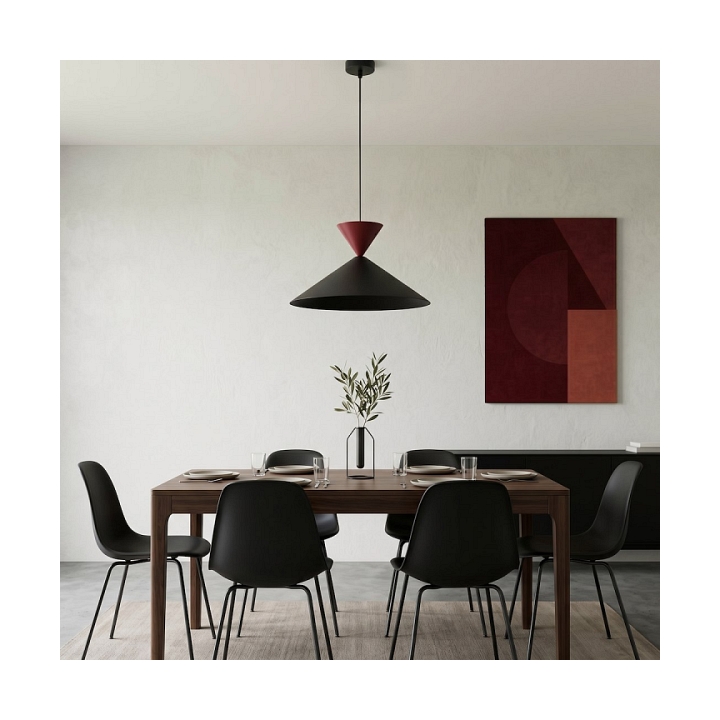 Lampa wisząca RALF 1M BL BURGUNDY - Emibig