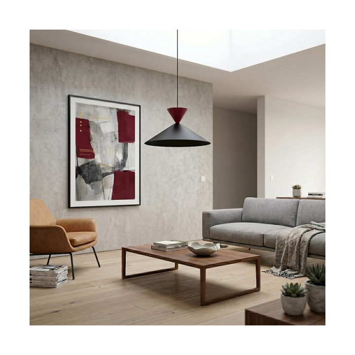 Lampa wisząca RALF 1M BL BURGUNDY - Emibig