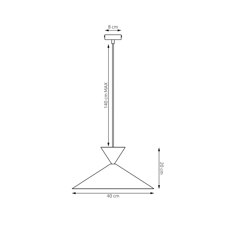 Lampa wisząca RALF 1M BL MOKKA - Emibig