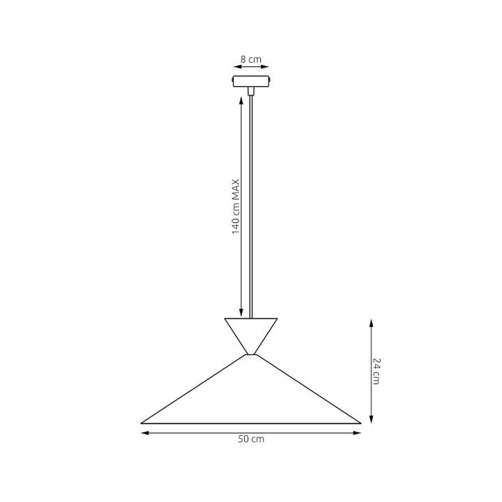 Lampa wisząca RALF 1L BL ORANGE - Emibig