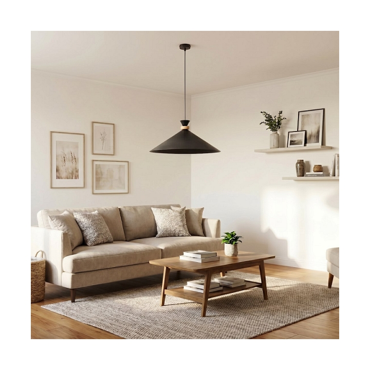 Lampa wisząca OLIVO 1L BLACK - Emibig