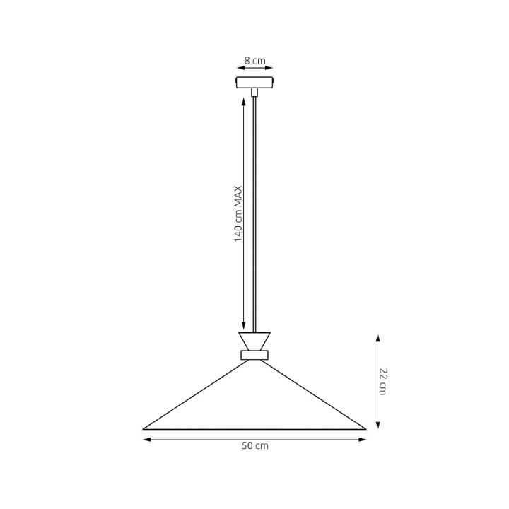 Lampa wisząca OLIVO 1L BLACK - Emibig