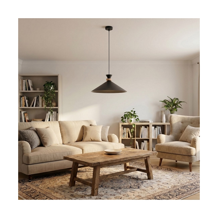 Lampa wisząca OLIVO 1M BLACK - Emibig