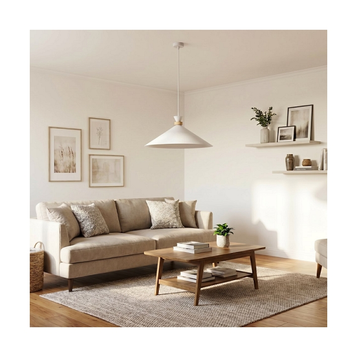 Lampa wisząca OLIVO 1L WHITE - Emibig