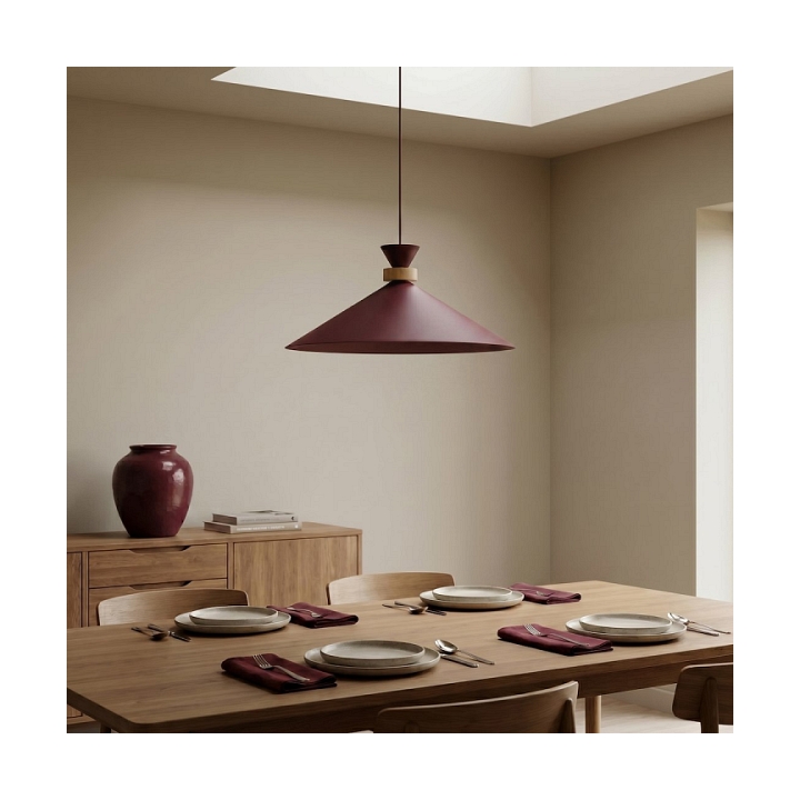Lampa wisząca OLIVO 1L BURGUNDY - Emibig