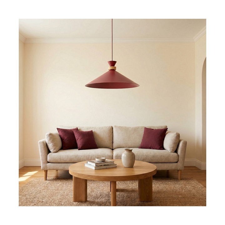 Lampa wisząca OLIVO 1L BURGUNDY - Emibig