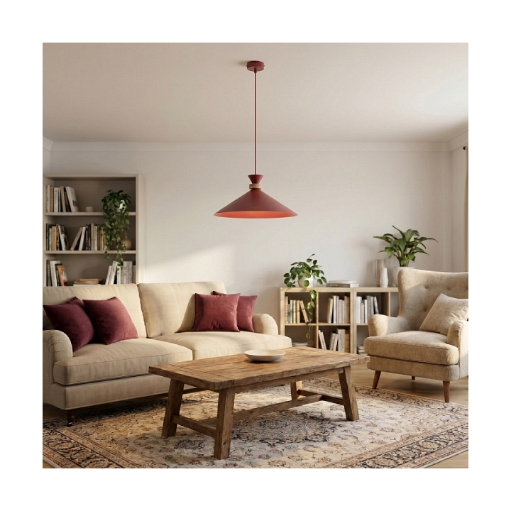 Lampa wisząca OLIVO 1M BURGUNDY - Emibig