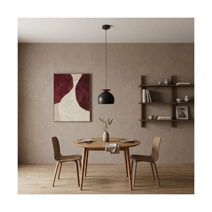 Lampa wisząca GEO 1 BLACK BURGUNDY - Emibig