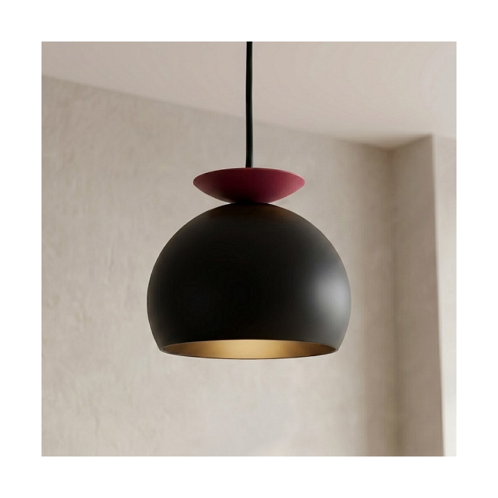 Lampa wisząca GEO 1 BLACK BURGUNDY - Emibig