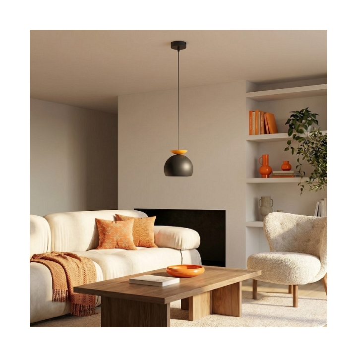 Lampa wisząca GEO 1 BLACK ORANGE - Emibig
