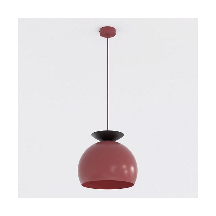 Lampa wisząca GEO 1 BURGUNDY BLACK - Emibig