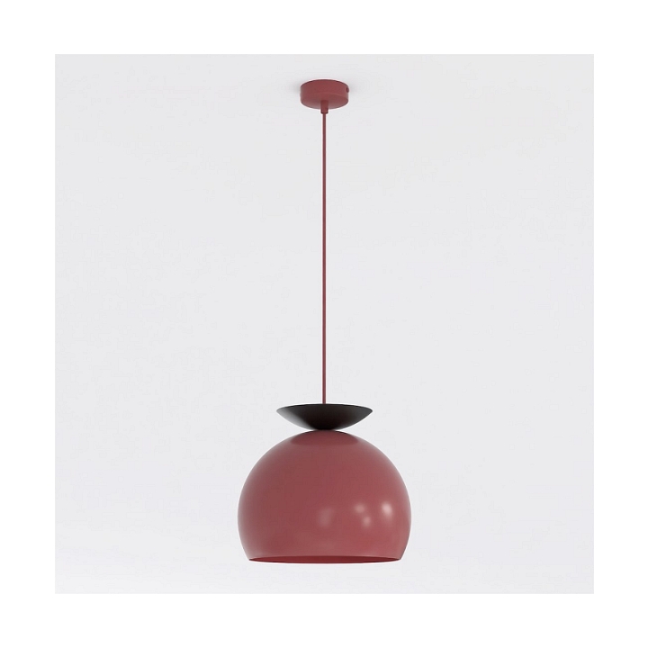 Lampa wisząca GEO 1 BURGUNDY BLACK - Emibig