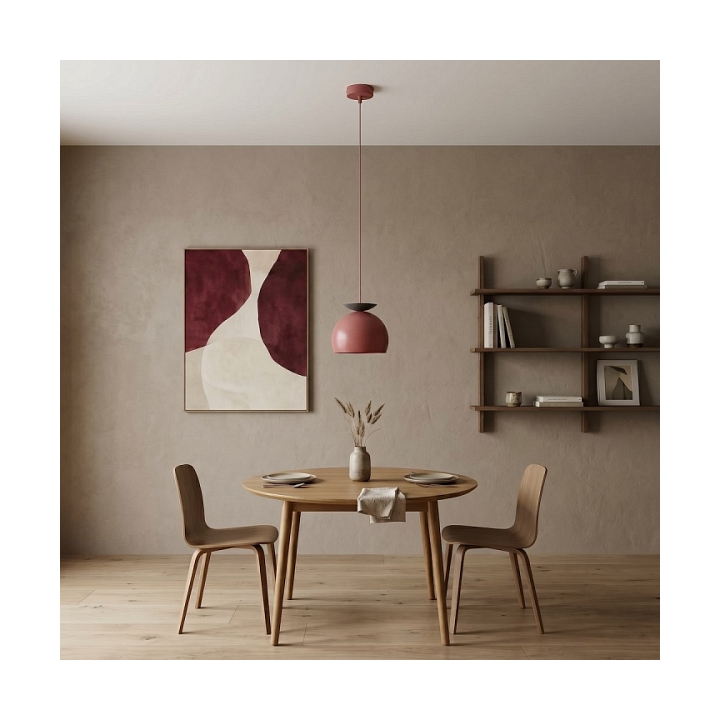 Lampa wisząca GEO 1 BURGUNDY BLACK - Emibig