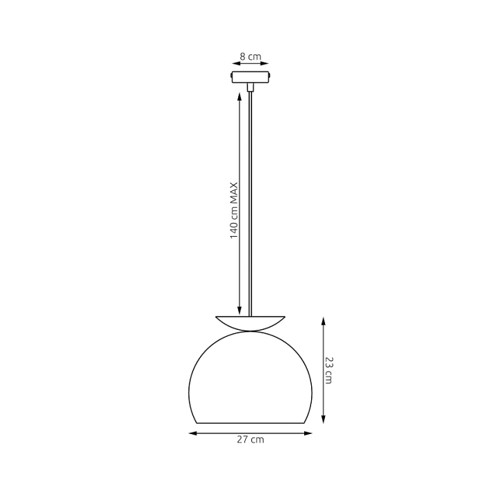 Lampa wisząca GEO 1 MOKKA BLACK - Emibig