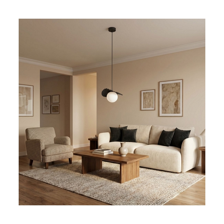 Lampa wisząca FLORA 1 BLACK OPAL - Emibig
