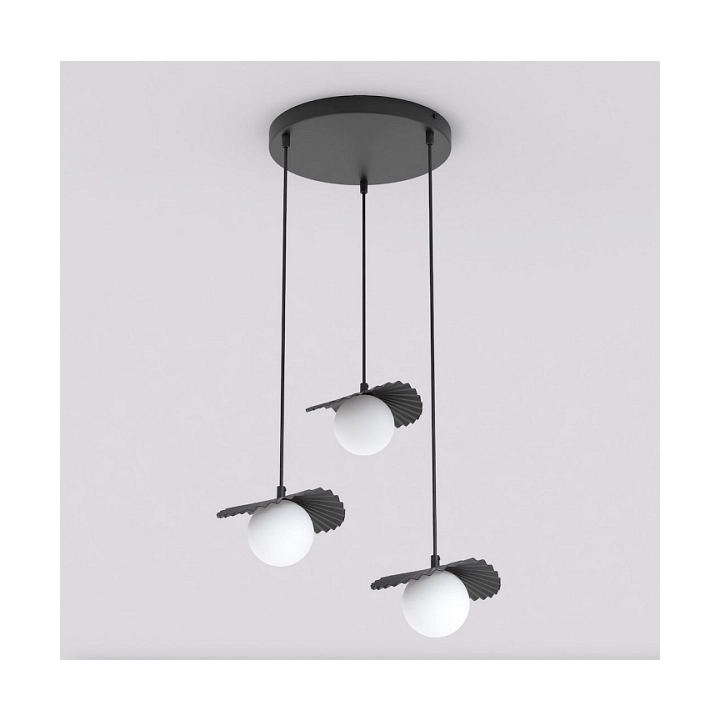 Lampa wisząca FLORA 3PREM BLACK OPAL - Emibig