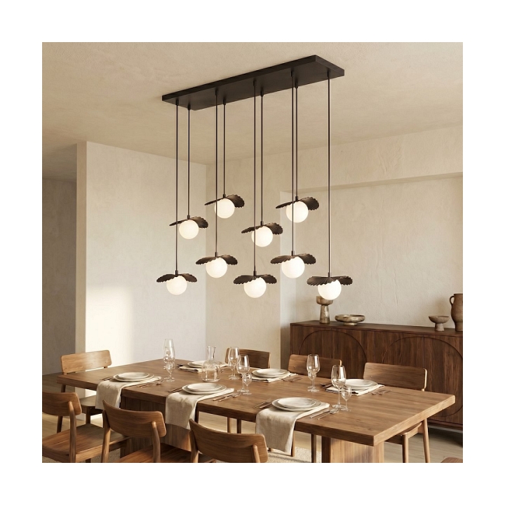 Lampa wisząca FLORA 9 BLACK OPAL - Emibig