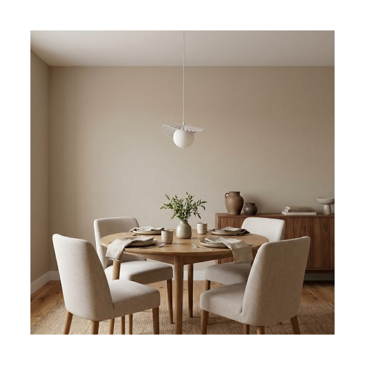 Lampa wisząca FLORA 1 WHITE OPAL - Emibig