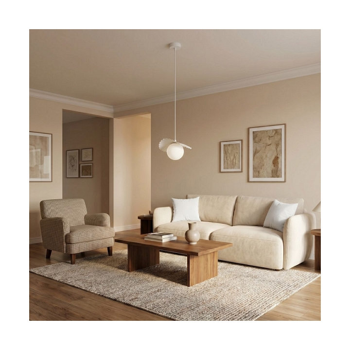 Lampa wisząca FLORA 1 WHITE OPAL - Emibig