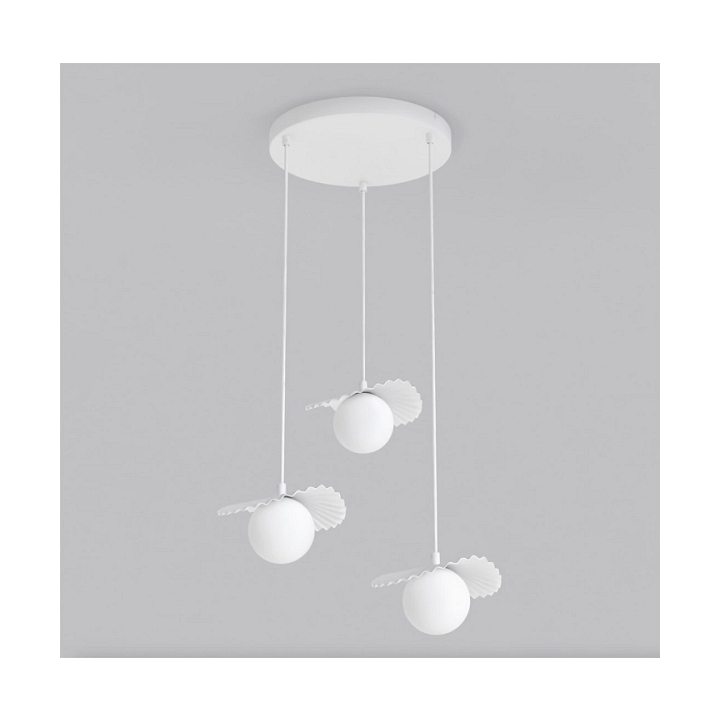 Lampa wisząca FLORA 3PREM WHITE OPAL - Emibig