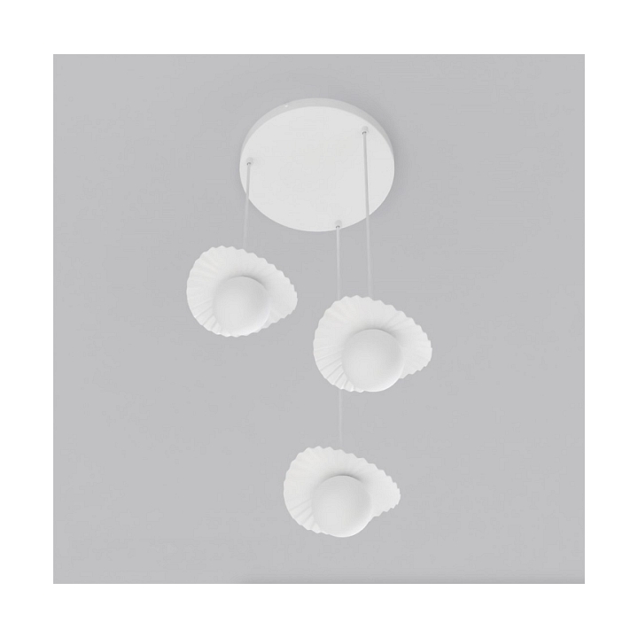 Lampa wisząca FLORA 3PREM WHITE OPAL - Emibig