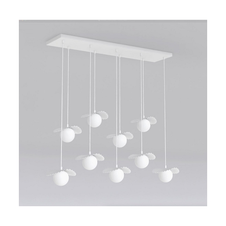 Lampa wisząca FLORA 9 WHITE OPAL - Emibig