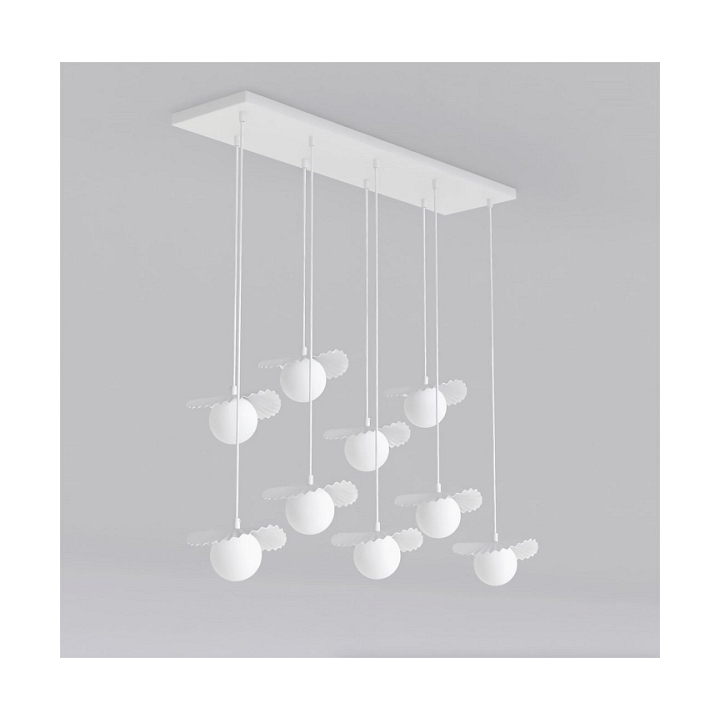 Lampa wisząca FLORA 9 WHITE OPAL - Emibig
