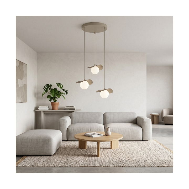 Lampa wisząca FLORA 3PREM MOKKA OPAL - Emibig