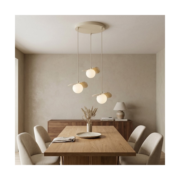 Lampa wisząca FLORA 3PREM MOKKA OPAL - Emibig