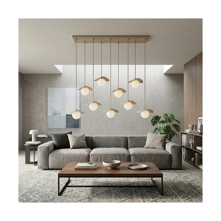 Lampa wisząca FLORA 9 MOKKA OPAL - Emibig