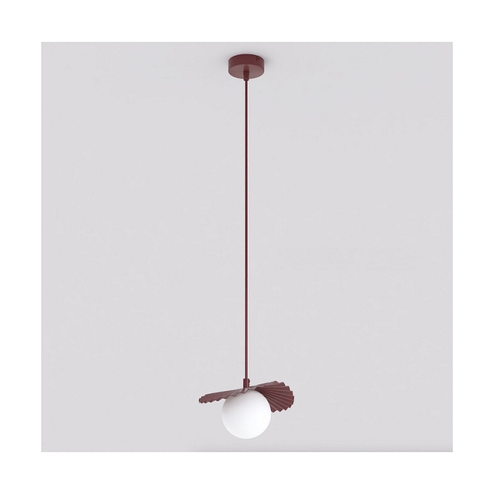 Lampa wisząca FLORA 1 BURGUNDY OPAL - Emibig