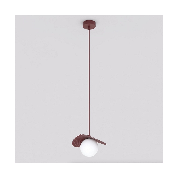 Lampa wisząca FLORA 1 BURGUNDY OPAL - Emibig