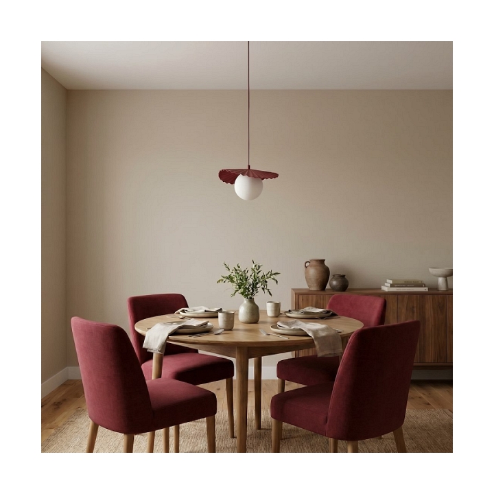Lampa wisząca FLORA 1 BURGUNDY OPAL - Emibig