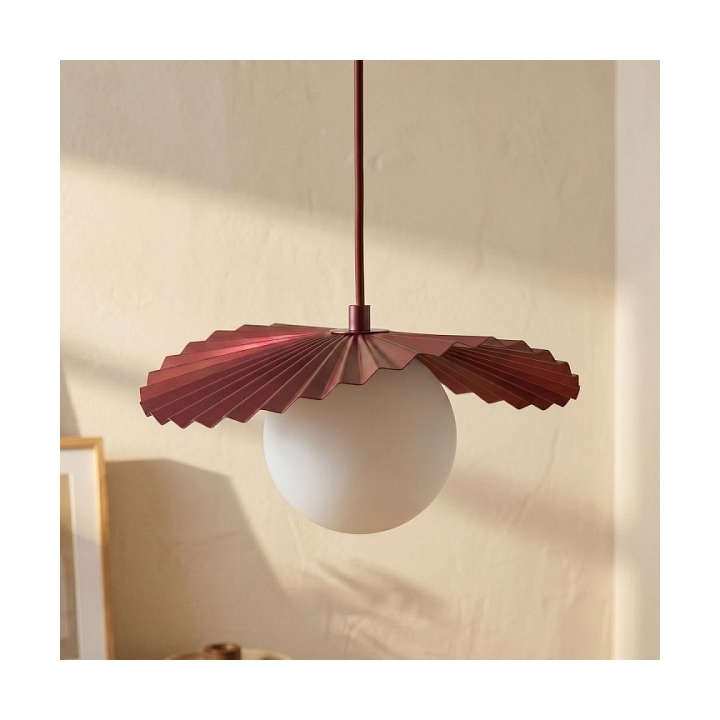 Lampa wisząca FLORA 9 BURGUNDY OPAL - Emibig