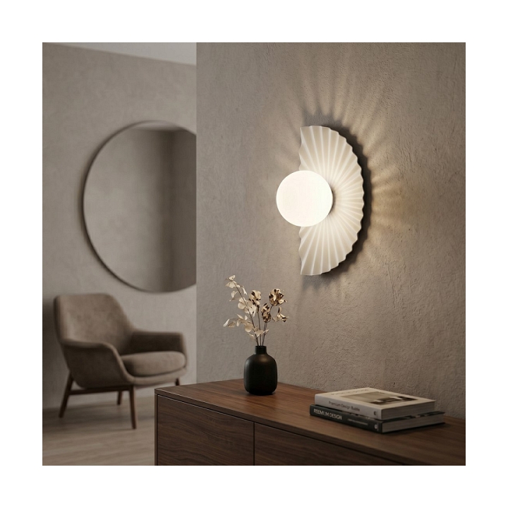 Kinkiet FLORA K1 WHITE OPAL - Emibig
