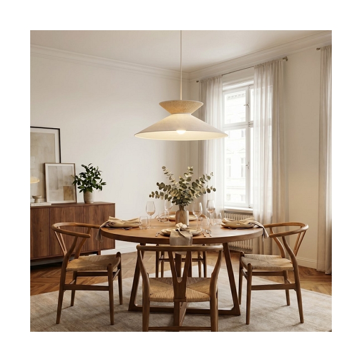 Lampa wisząca SOFTA 1 MOKKA RATTAN - Emibig