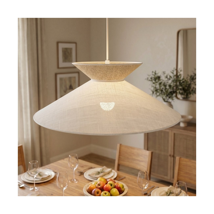 Lampa wisząca SOFTA 1 MOKKA RATTAN - Emibig
