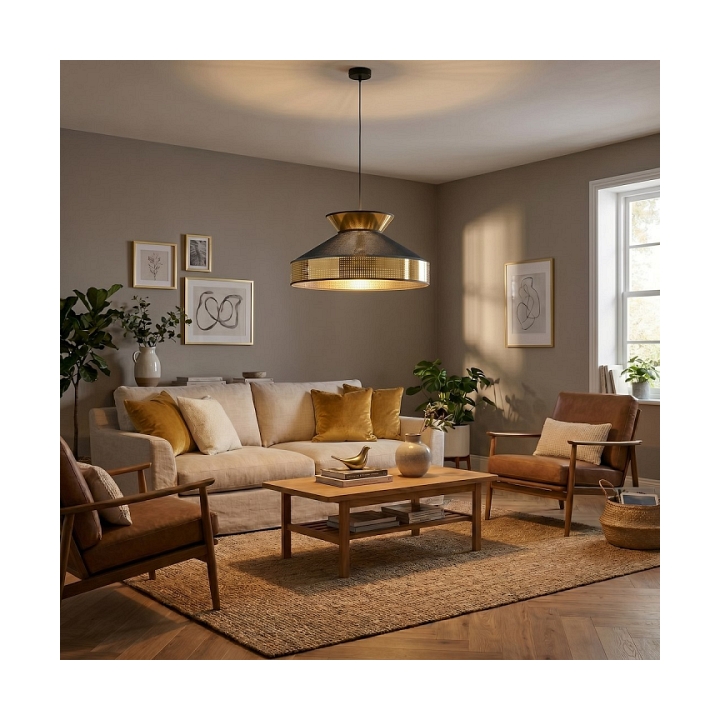 Lampa wisząca SIESTA 1 BLACK GOLD - Emibig