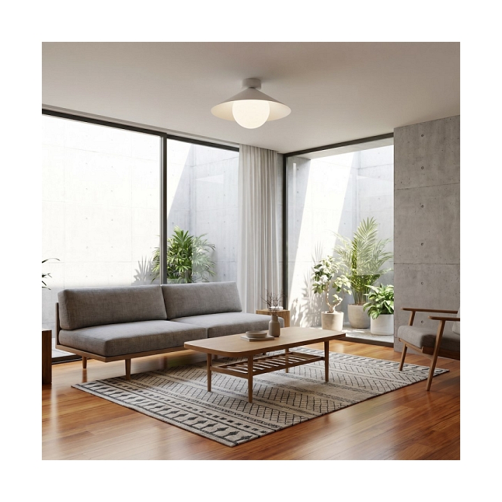 Lampa sufitowa MONO 1S PLAFON WHITE OPAL - Emibig